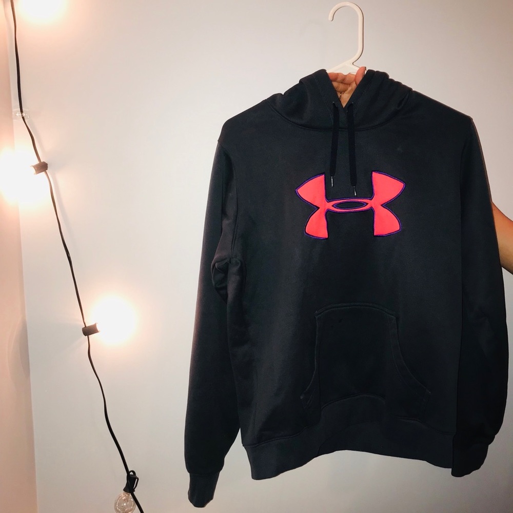 Gray & Pink Under Armour Sweatshirt